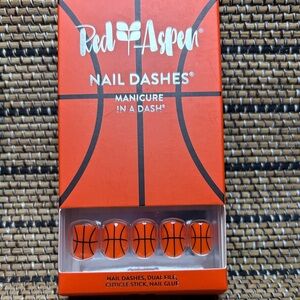 Red Aspen Nail Dashes - Basketball nail design- Dunk On ‘Em, Emerson